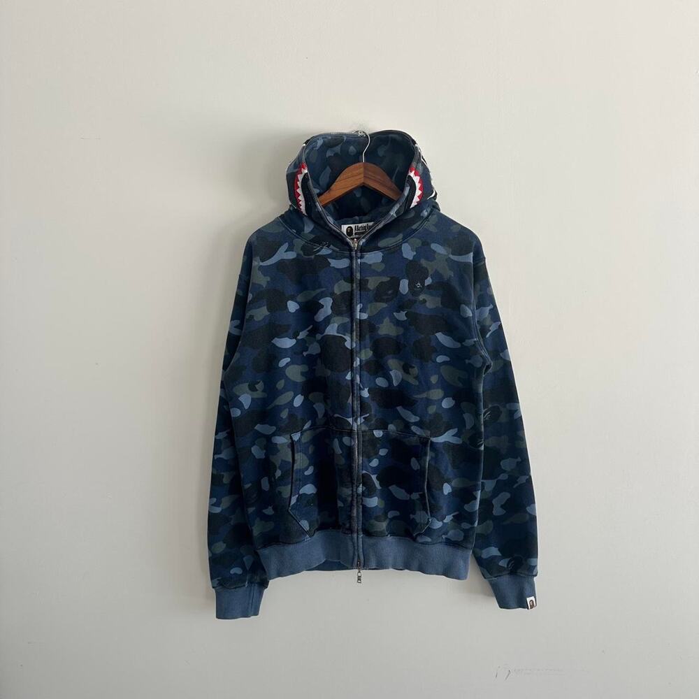 BAPE Double Tiger Shark full zip hoodie camo A Bathing Ape